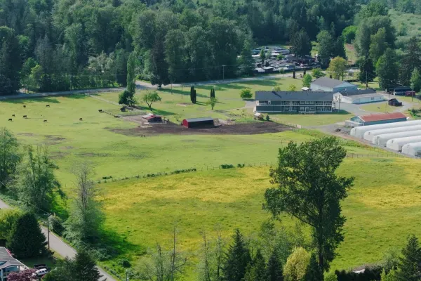 Aerial shot of Cedar Haven site.