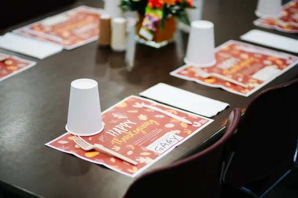 Thanksgiving Meal table set